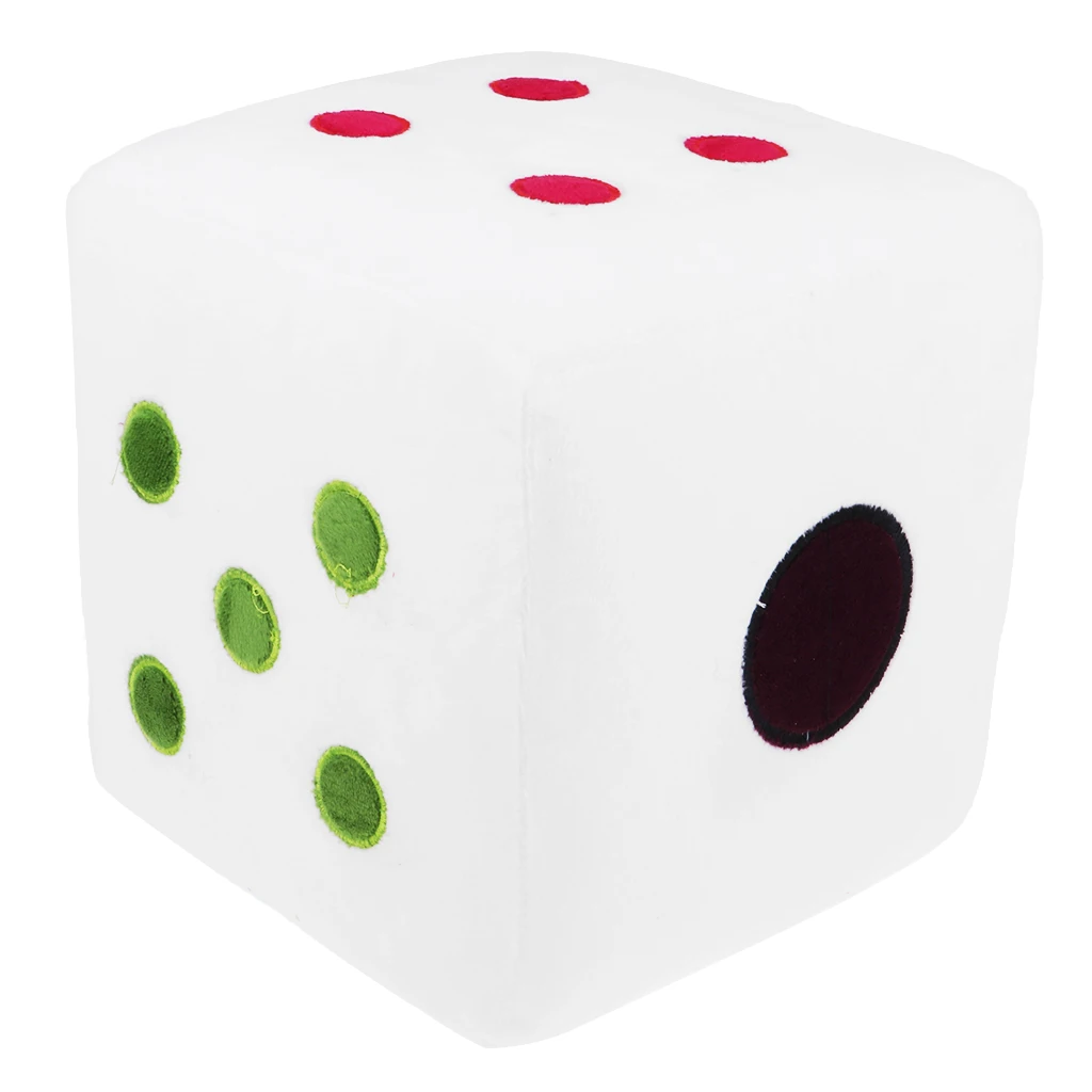 Creative Foam plush pillow Large Stuffed Dice Toy 20cm Length for Playing Teaching Materials D