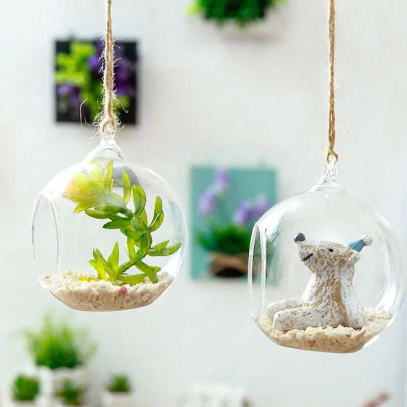 Candle holders 6/8/10/12Cm clear glass round hanging candle tea light holder