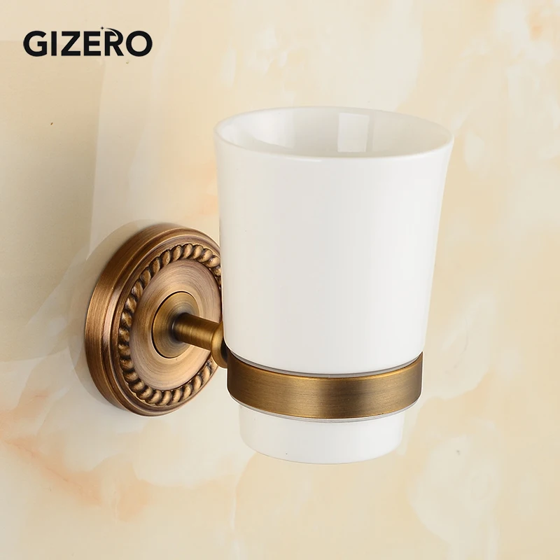 Toothbrush Holder 1 GIZERO аксессуары для ванной комнаты, латунный держатель для полотенец, держатель для туалетной бумаги, держатель для зубной щетки, держатель для туалетной щетки ZR2031 - Цвет: Toothbrush Holder 1