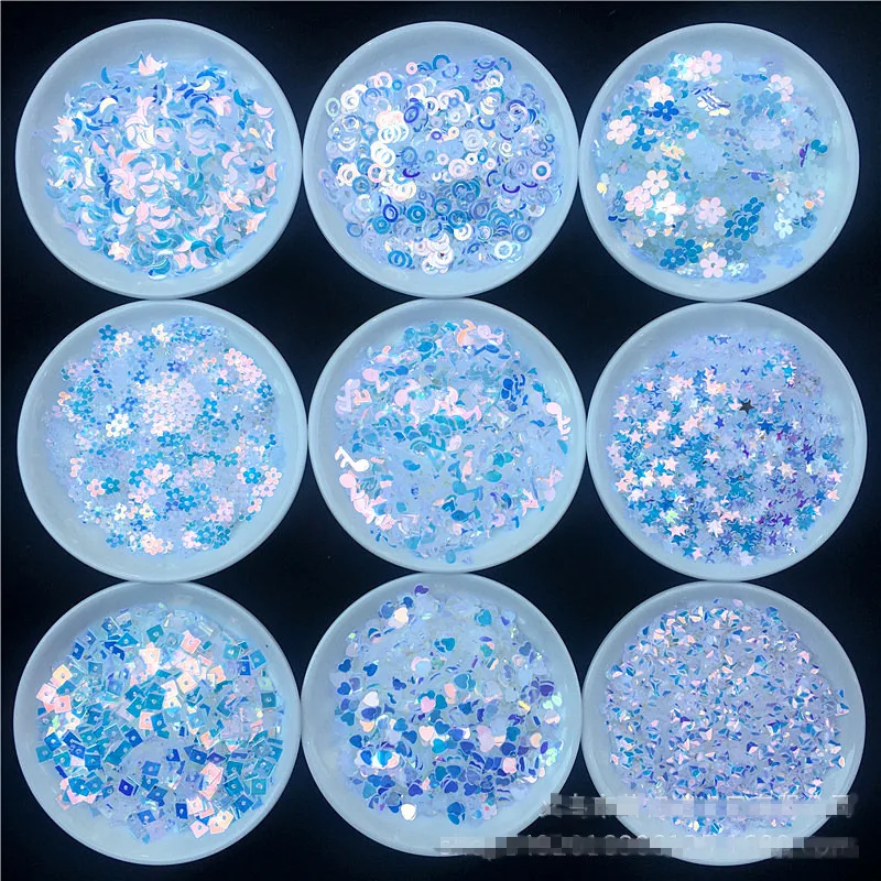 

LC/Moon/musical note/Crystal slurry filling/10grams Sequins PVC Flat for DIY Card Making Craft Color Collection