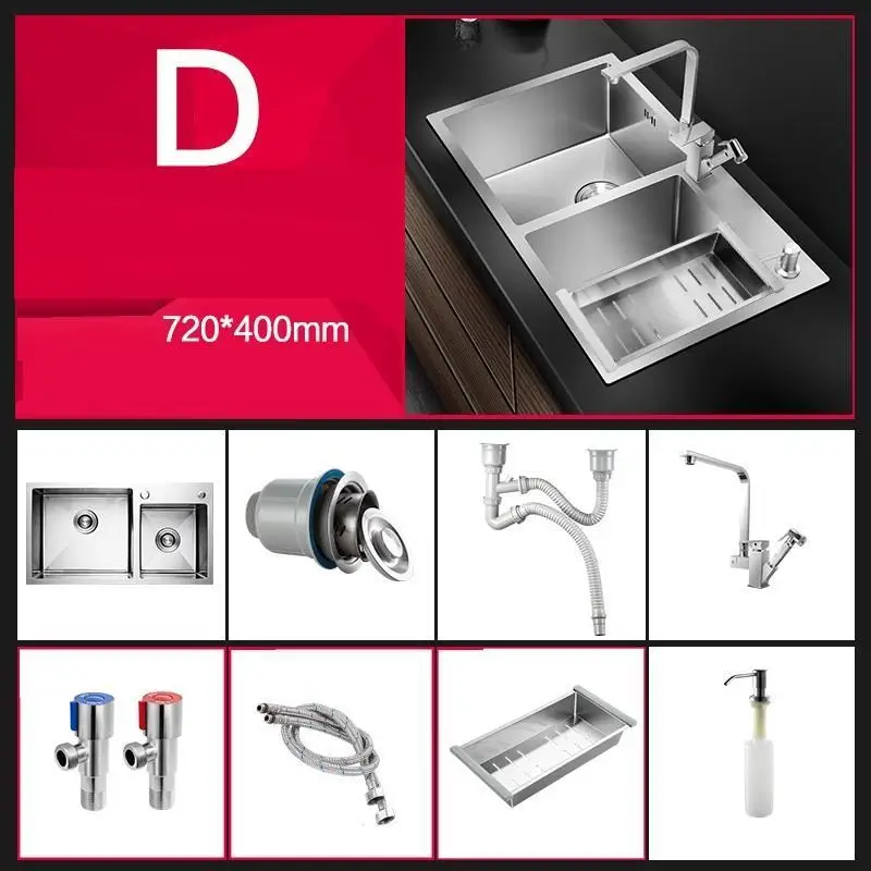 Version V Acero Inoxidable Afwasbak Portatil портативная васбак кухня Куба Пиа Cozinha Lavabo Fregadero De Cocina мойка овощей - Цвет: Version V