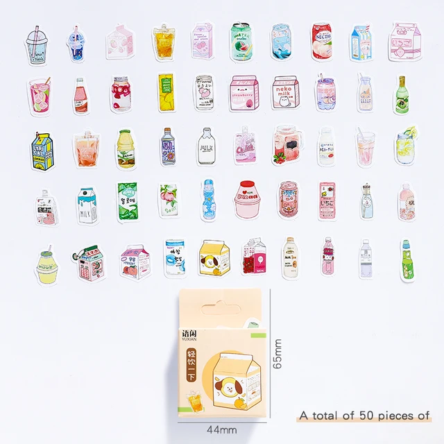 45Pcs/box Beautiful Scenery Stickers Cute Colorful Cloud Stickers Journal Diary Scrapbooking Stationery Decoration Stickers M