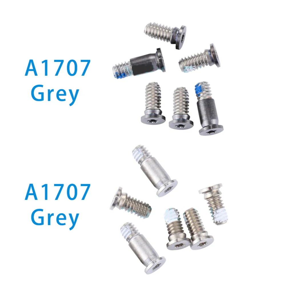 6pcs 13 "15" A1706 A1707 A1708 Late 2016 2017 Silver /Gray Bottom Shell Back Cover Nameplate Screw kit for Macbook Pro macbook pro cover