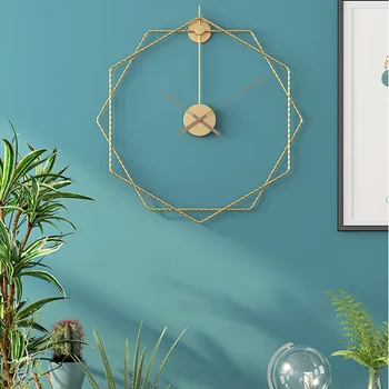 

Creative Large Silent Wall Clock Modern Design Clock For Home Office Decorative Hanging Living Room Classic Metal Wall Watch