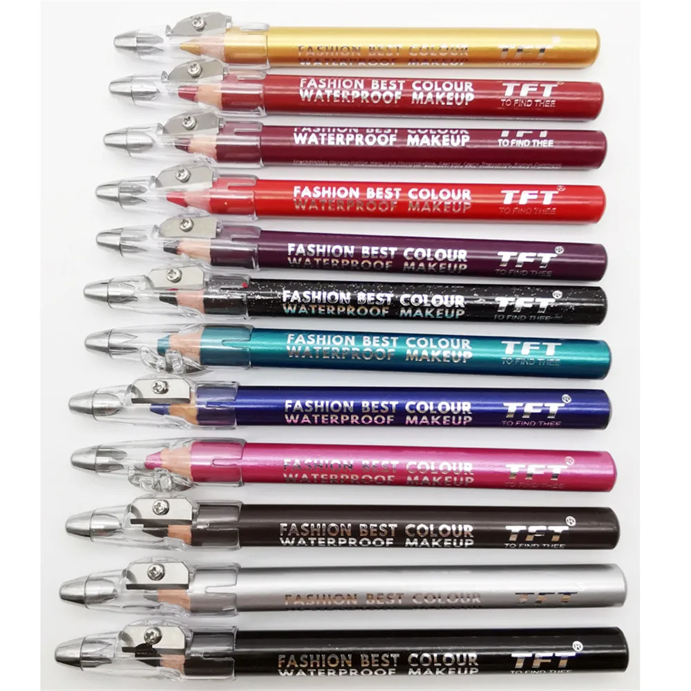 1Pc Eye Shadow Liner Pen Highlighter Waterproof Glitter Matte Eyeliner Pencil 12 Colors Long Lasting Eye Beauty Cosmetic Makeup