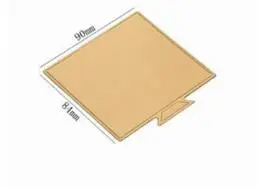 square 8cm 100 шт. муссовый торт Панели Золотая бумага десерт из кекса показывает поднос чудодейственное, с ПВА декоративная выпечка набор инструментов - Цвет: square 8cm