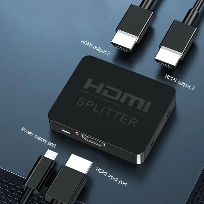 4K HDMI сплиттер конвертер HD 1080p видео HDMI коммутатор 1 вход 2 выход усилитель двойной дисплей для HDTV DVD PS3 Xbox PS3/4/5