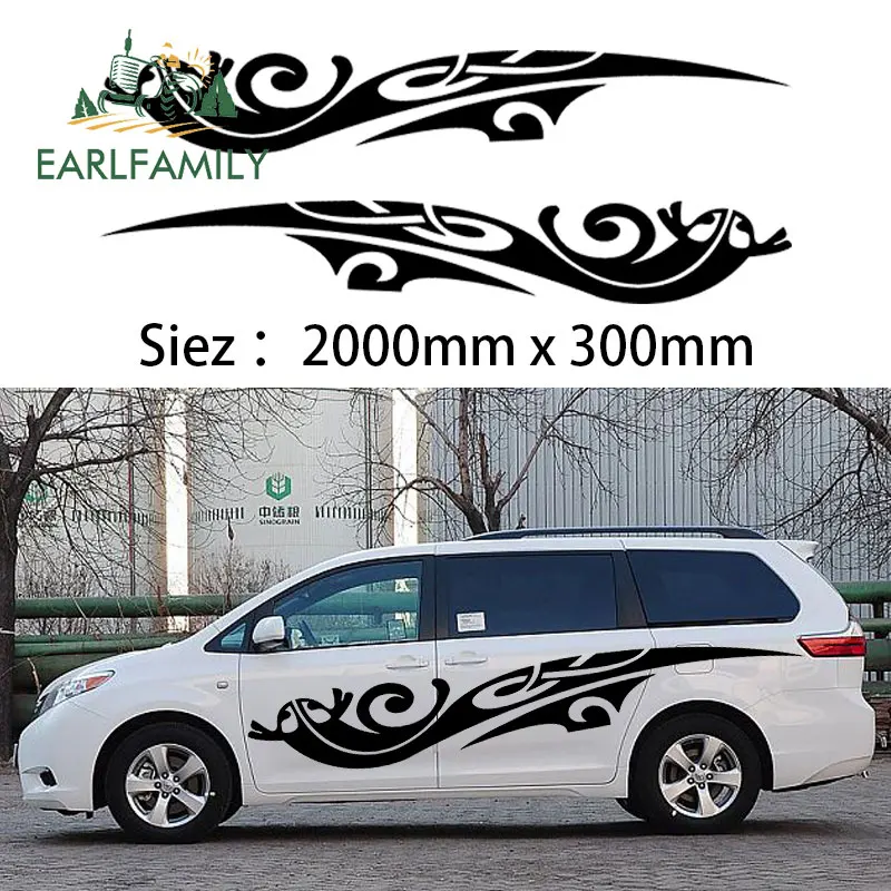 

EARLFAMILY 200cm x 30cm Car Sticker Caravan Motorhome Camper Van Vinyl Graphics Stickers Decals Vito Transit One For Each Side