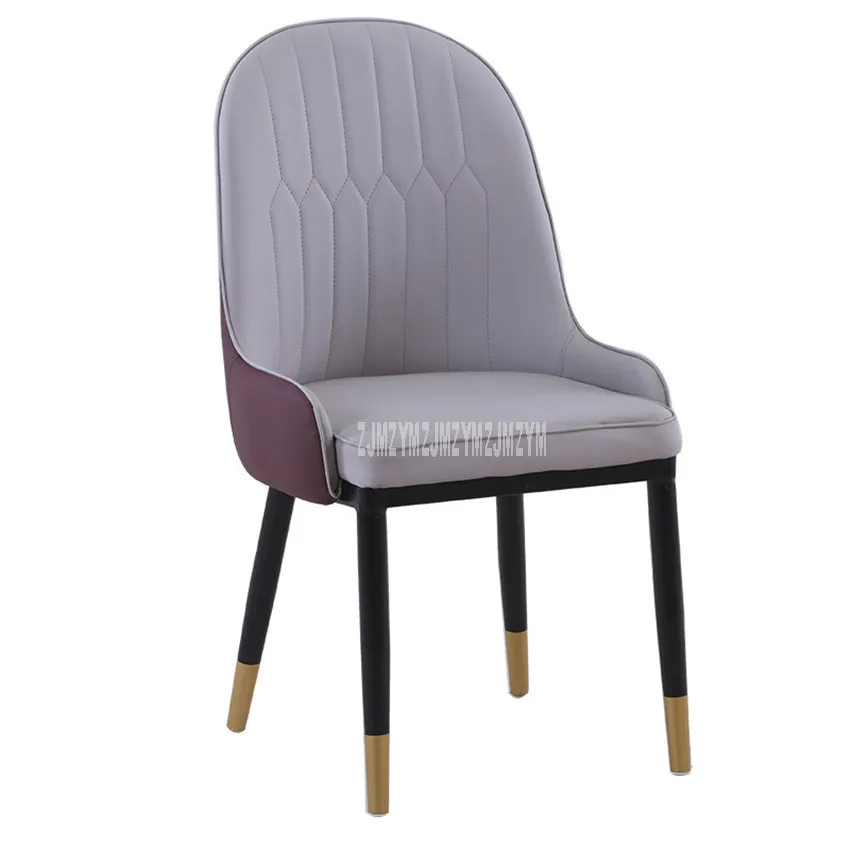 Современный дизайн, стул для отдыха, стул с высокой спинкой из искусственной кожи, мягкая подушка для сидения в гостиной, популярная мебель для дома