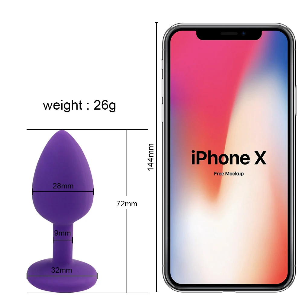 S/M/L 100%Silicone Butt Plug Anal Plugs Unisex Sex Stopper 3 Different Size Adult Toys for Men/Women Anal Trainer For Couples SM