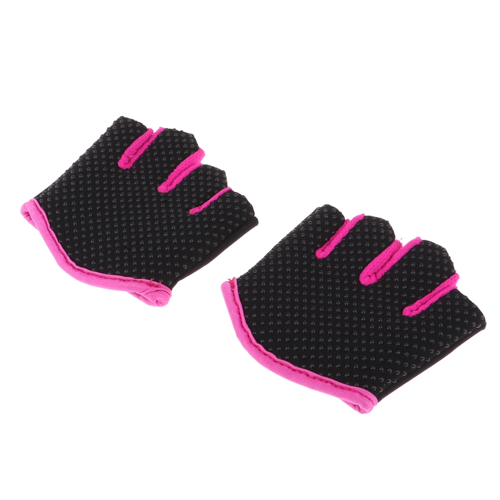 M Pink S M L Weight Перчатки для тренировки с 4 пальцами, защита для рук на половину пальца для занятий фитнесом - Цвет: M Pink S M L Weight
