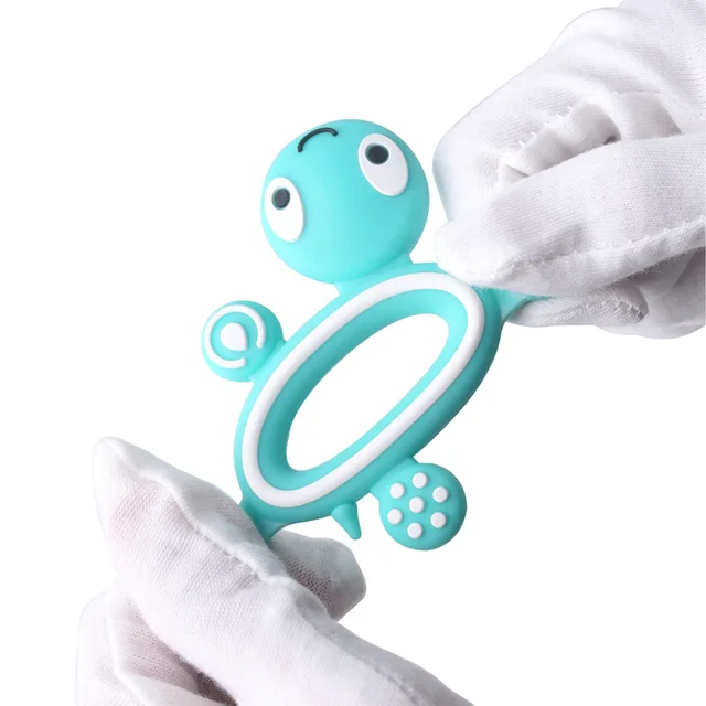 1PC Silicone Baby Teethers Turtle Food Grade Tortoise Silicone Tiny Rod Nurse Gift DIY Pacifier Chain Tools Children's Goods 2