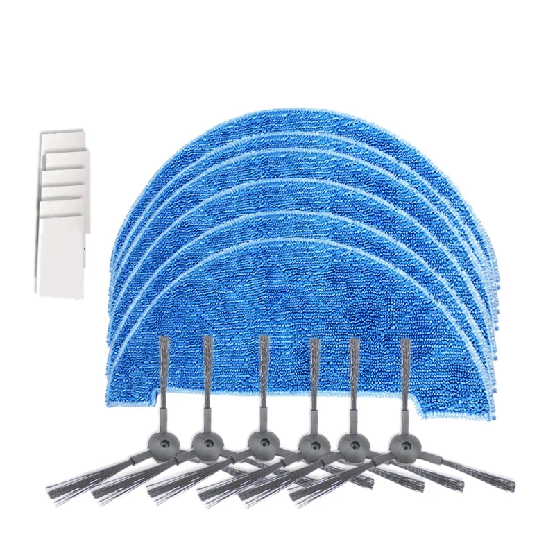 

1 Set Robot Vacuum Cleaner Parts Side Brushes +Mop Cloth +Sticker for ILIFE A4 Robotic Cleaner