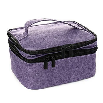

2x 5-30Ml Storage Bag Essential Oil Case 30 Bottles Perfume Essential Oil Box Nail Polish Storage Bag With Roller