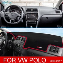 Alfombrilla antideslizante para salpicadero, accesorios para Volkswagen VW POLO 6R 6C 2009 ~ 2017 5 MK5 2012 2015