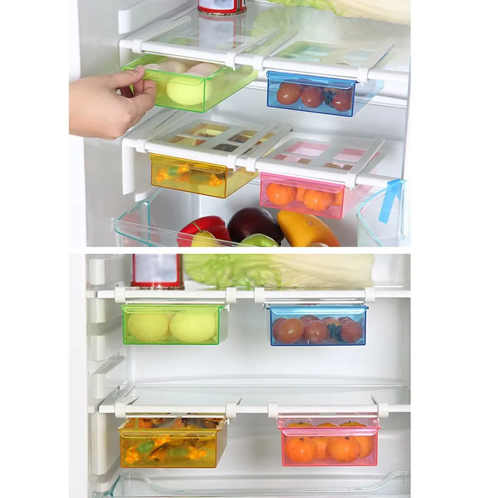 

Environmentally Friendly Multifunctional Refrigerator Partition Box Drawer Type Organize Storage Rack Save Space