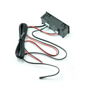 

Clock Car Voltmeter LED Digital Display PP Outdoor 1 pcs 12V 3in1 Vehicle