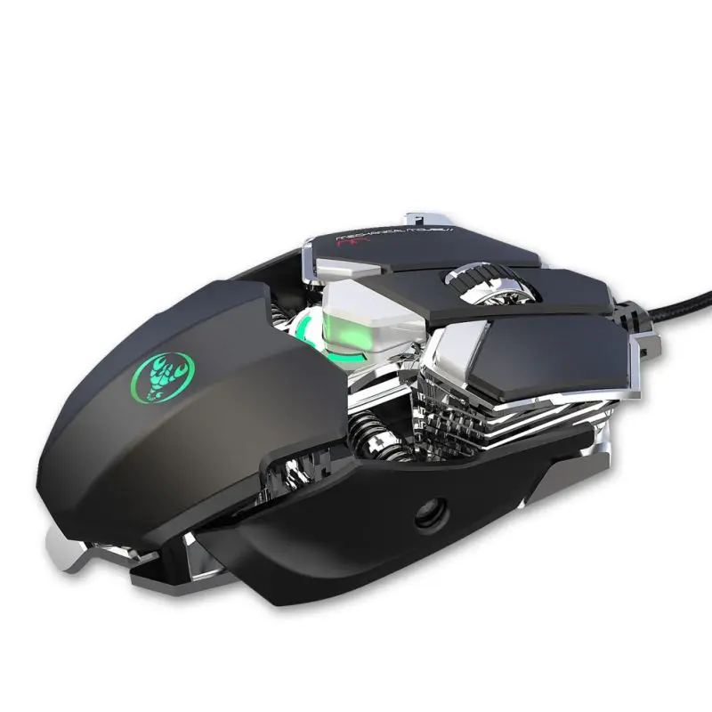 Новая J600 USB игровая мышь 6400 dpi 9 ключ программируемый макро определение Красочный светодиодный эргономичный проводной мыши