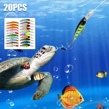 

20pcs Fishing Lure Set Hard Bait Minnow Floating Artificial Fishing Lures Kit with Hook for Saltwater Freshwater Fishing Tackle