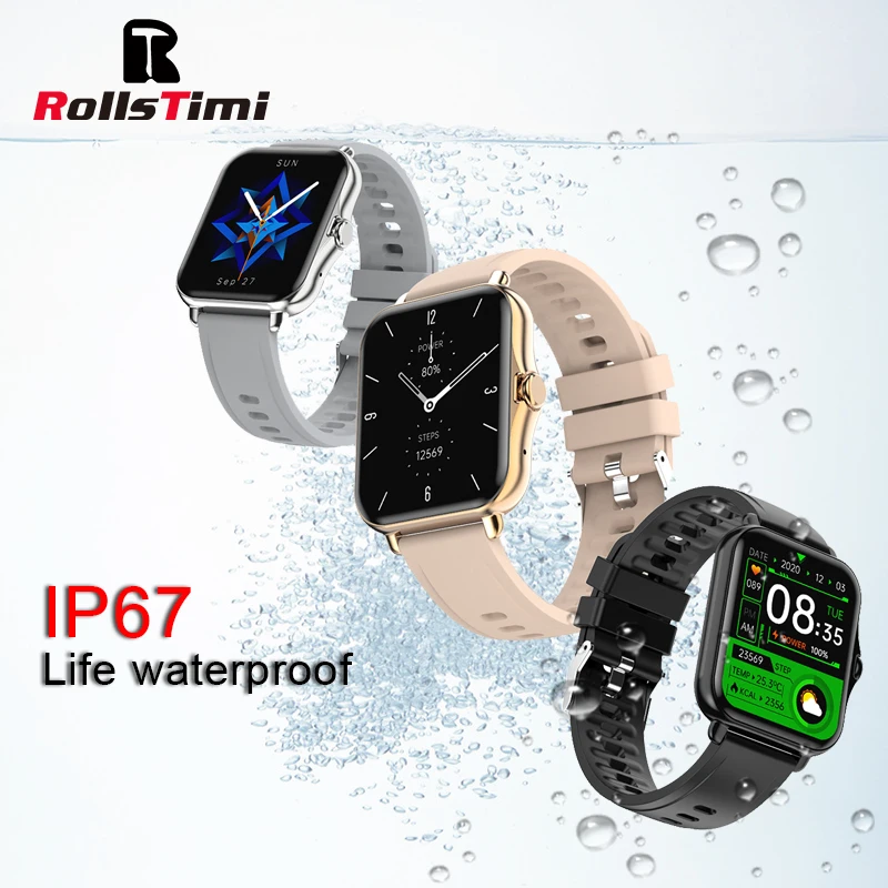 

Rollstimi IP67 Smart Watches fashion Men Heart Rate Smart Watch Wristband Sports Lady lovely Watches Smart Band Waterproof watch