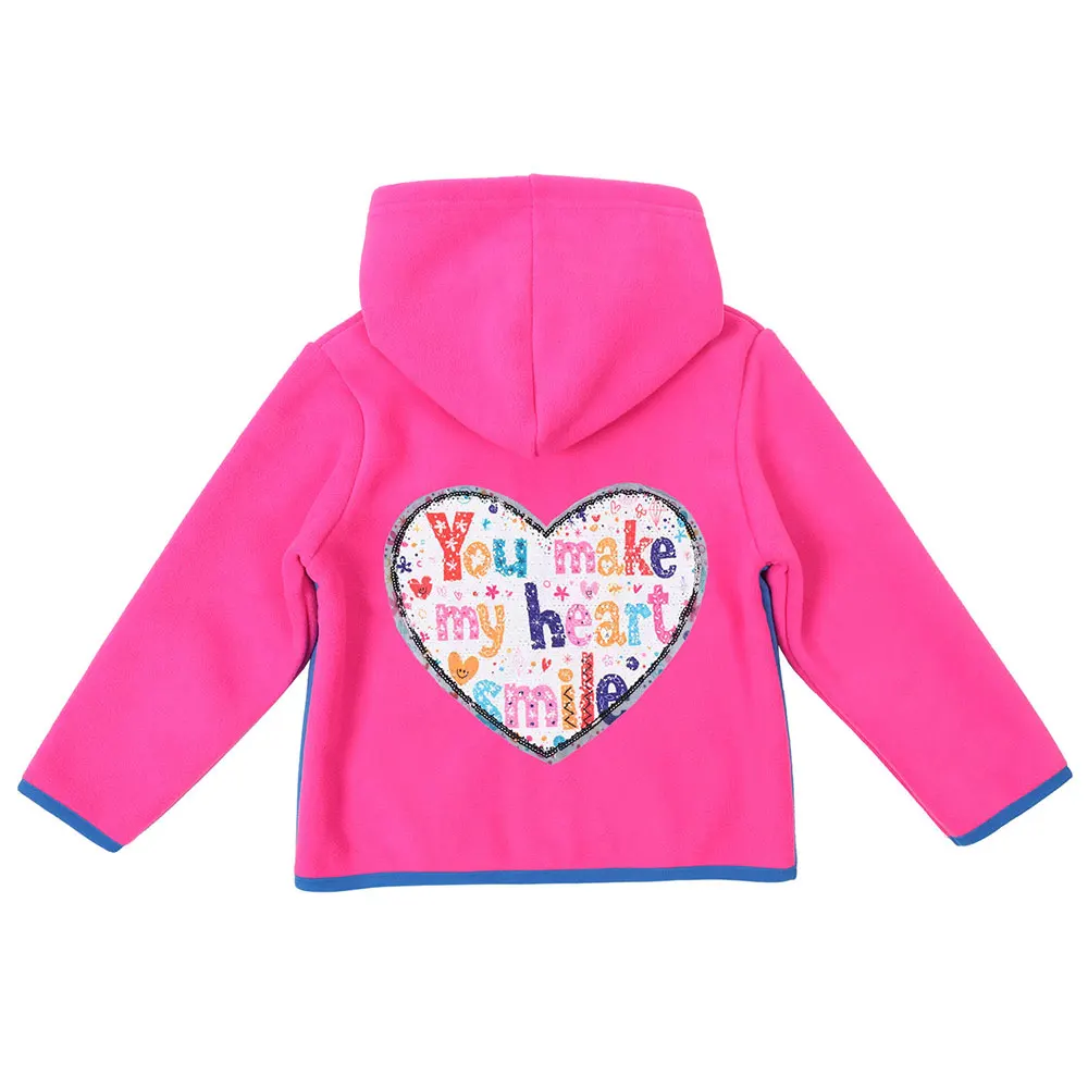 Hot Pink 06 ARFAR/флисовое пальто для маленьких девочек с единорогом; зимняя детская верхняя одежда на молнии с блестками; куртка с капюшоном; пушистое плюшевое повседневное пальто с длинными рукавами - Цвет: Hot Pink 06