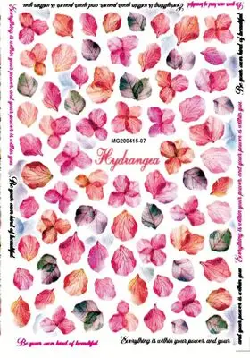 Fashion New Style DIY Japanese Serious Imitated Dry Flowers Nail Stickers Hydrangea Art Decoration Decals Girl Gifts | Красота и