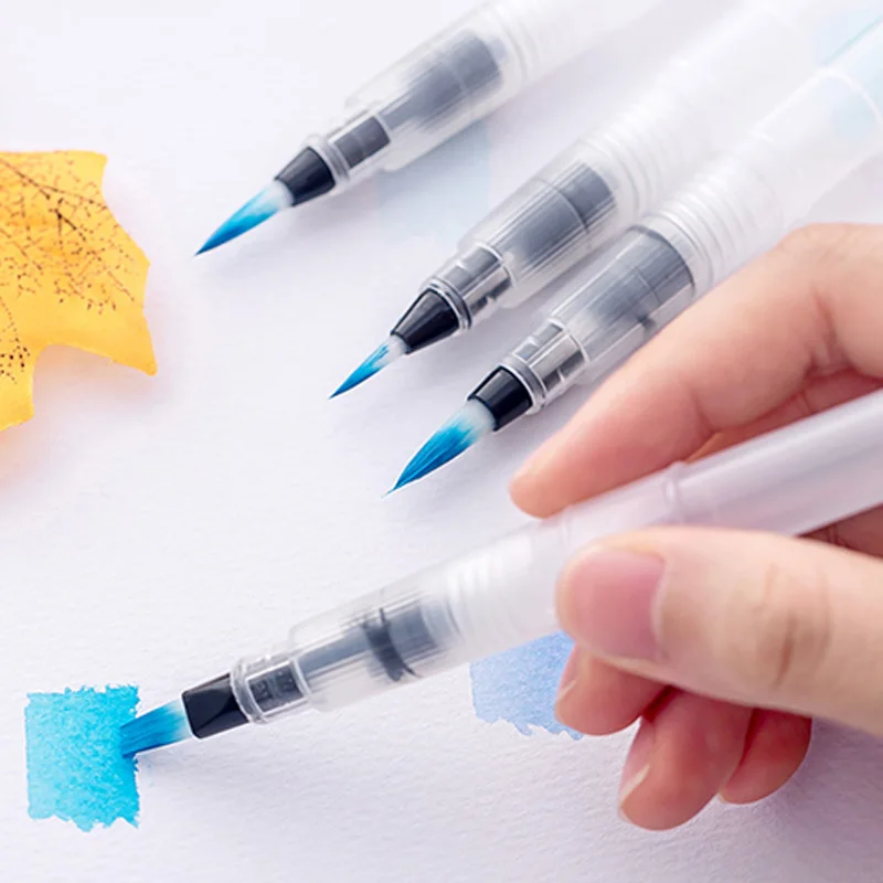 Water Color Brush Pen 3Pc/Set Round Soft Size Drawing Painting Stationery School Office Writing Supplies washable watercolor pen