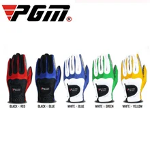 PGM мужские перчатки для гольфа для левой руки противоскользящие гранулы варежки мягкие дышащие тренировочные перчатки для гольфа из ткани