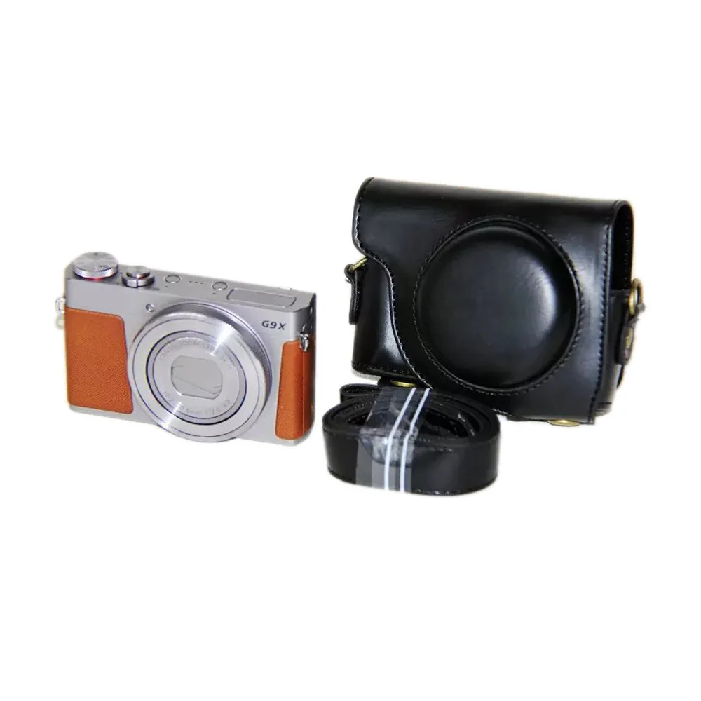 Bolsa para Câmera de Couro pu para Canon Capa com Alça Powershot g9 x G9x g9 x Mark ii G9x2 - Image 2