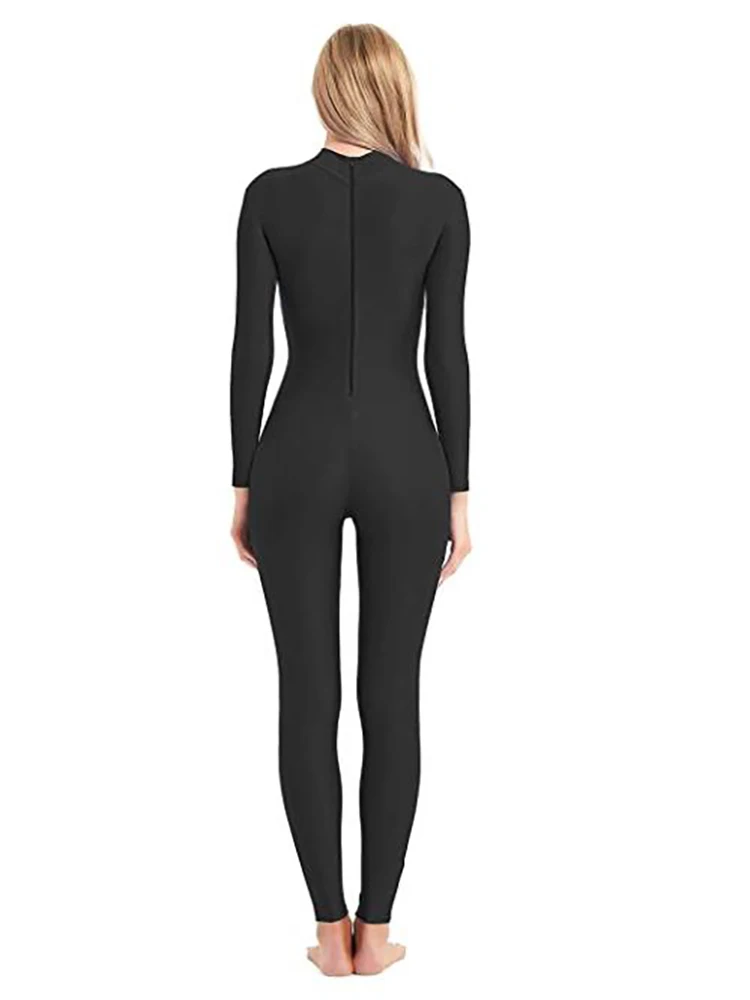 Speerise Adult High Neck Zip One Piece Unitard Full Body