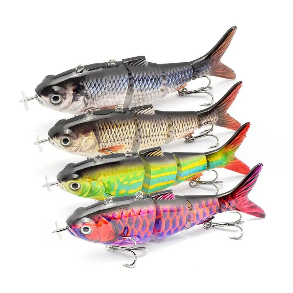 Robotic Fishing Lure LED Light Electric Lure Wobblers USB