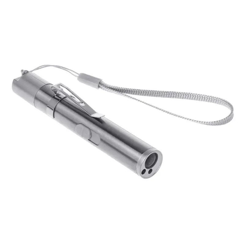 

3 In 1 Cat Chaser USB Charge Pflichtige Fun Traning Toys Silver Interactive LED Light Pen Pointer Flashlight For Fake Currency D