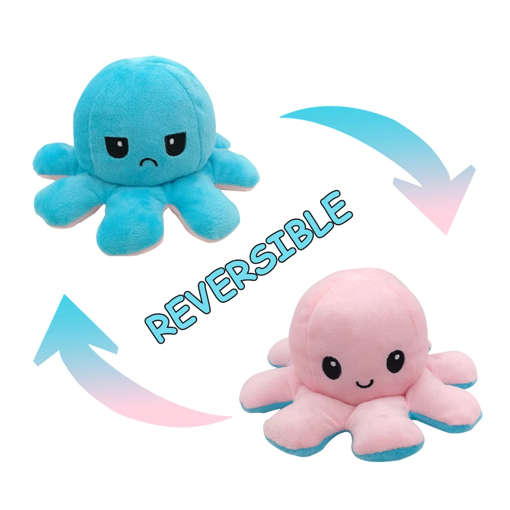 

Reversible Flip Octopus Stuffed Plush Doll Soft Simulation Reversible Plush Toy Color Chapter Plush Doll Filled Plush Child Toys
