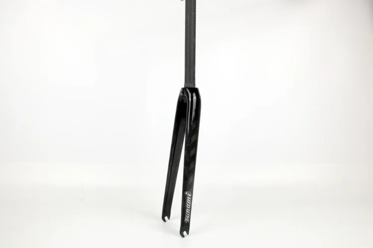 Шоссейная Велосипедная вилка из углеродного волокна, черная и белая с рисунком, жесткая передняя вилка, прямая труба, передняя вилка для велосипеда
