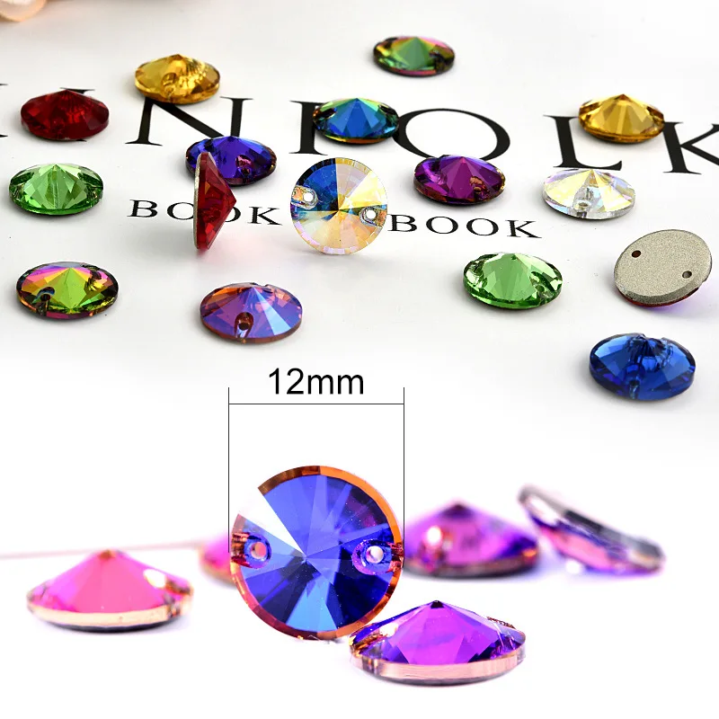 Top Quality Rivoli Flatback Glass Sew on Rhinestoens (3)