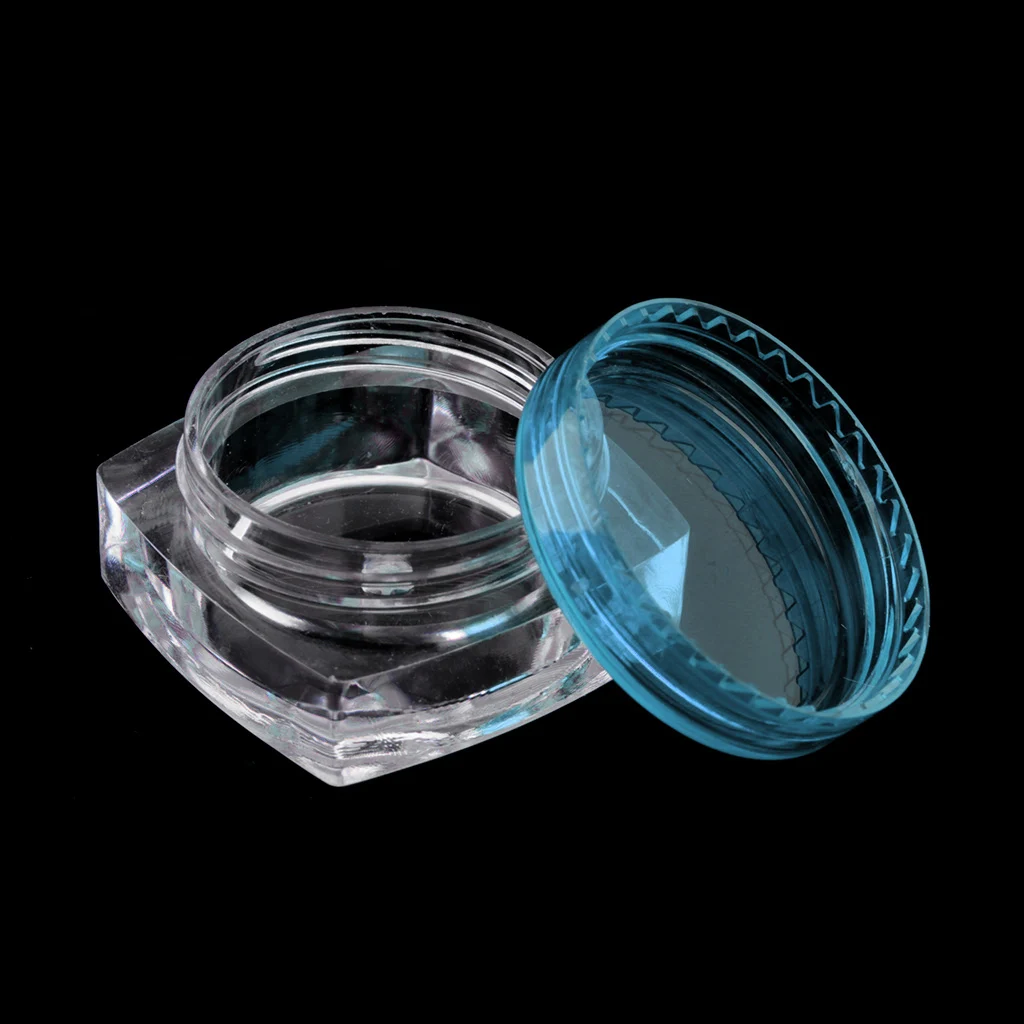 50 Pieces Square Pot Jars Plastic Cosmetic Containers Set with Lid for Liquid Creams Sample, 5 Gram, Travel Accessories
