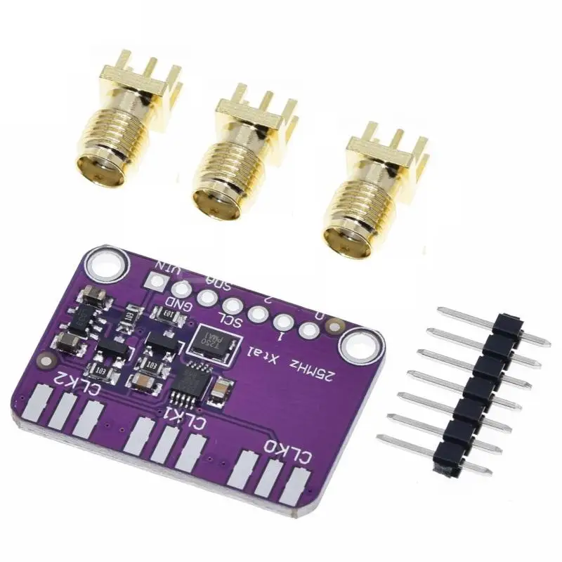 1 шт. DC 3 V-5 V 5351 Si5351A Si5351 I2C тактовый генератор коммутационная плата модуль генератор сигналов часы 8 кГц-160 МГц для Arduino