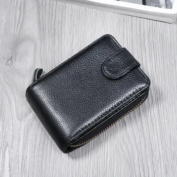 

Xiao.p New Short Men's Wallet Genuine Leather Simple High Capacity Guarantee Purse For Male Coin Purse Multifunction Wallet