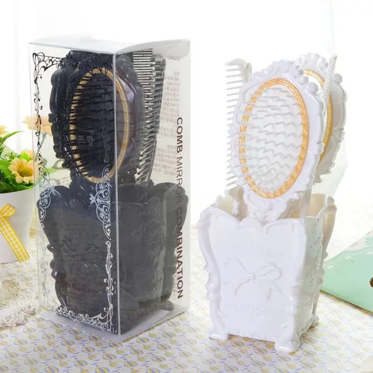 

Manufacturers Direct Selling Foreign Trade Hot Sales Classical Mirror And Comb Four-piece Set Desktop Storage Box Mirror And Com