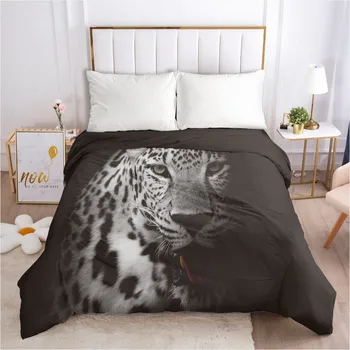 

3D Duvet Covers Custom Design Leopard Comforther Case Quilt Cover Bed Linen Bedding Bag Sets 265*230cm King Size Home Textile