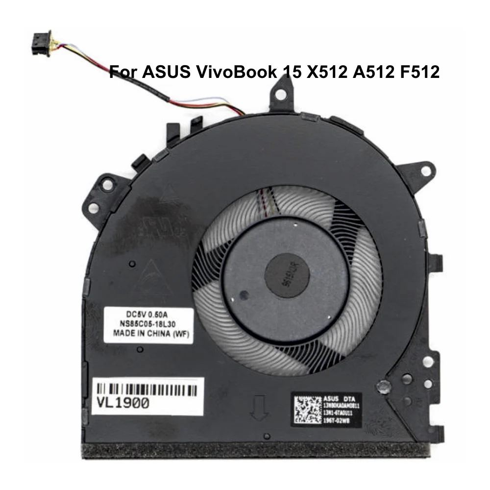 

Computer CPU Cooling Fans For ASUS VivoBook 15 A512 A512FA A512FB A512UA A512UF Notebook PC FAN NS85C05-18L30 13NB0KA0AM0811 NEW