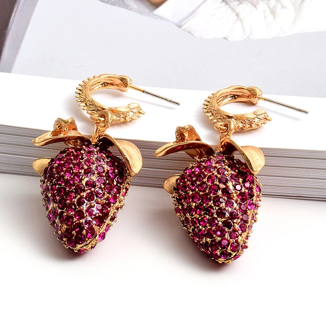 Zara strawberry earrings Clearance