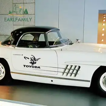 

EARLFAMILY 58cm x 42.3cm STAR WARS Baby Yoda Toy Car Truck Headstock Funny Vinyl Decal Big Car Sticker for Door Trunk Wall