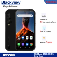 Blackview – Smartphone BV9900, téléphone Mobile robuste IP68, 8 go 256 go, Helio P90 Octa Core, Android 9.0, caméra arrière Quad 48mp, NFC