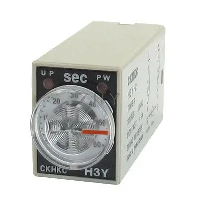 

H3Y-2 AC 220V DPDT 0-60 Seconds 60S 8 Pins Power on Time Delay Relay