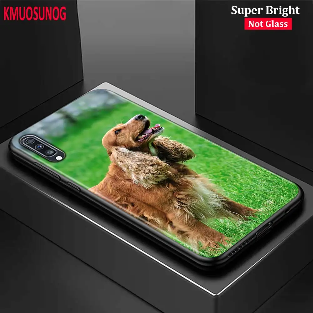 

Black Silicone Cover English Spaniel dog for Samsung Galaxy A70 A90 A80 A60 A50 A40 A30S A20E A20S A10 Phone Case