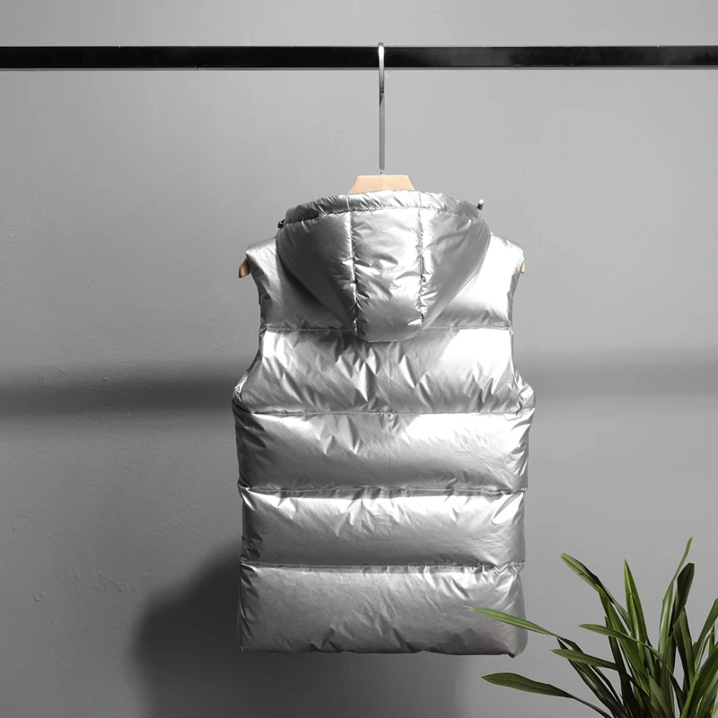 Зимний мужской жилет без рукавов, ветровка, мужской утепленный жилет, повседневные мужские пальто, уличные Жилеты с капюшоном, жилет с хлопковой подкладкой для мужчин