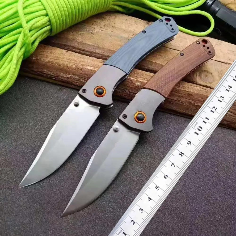 

NEW Everyday Carry Knife 9CR18 MOV Steel BM 15080 Tactical Hunting Crooked River Folding Clip Point Blade Gray G10 Handles