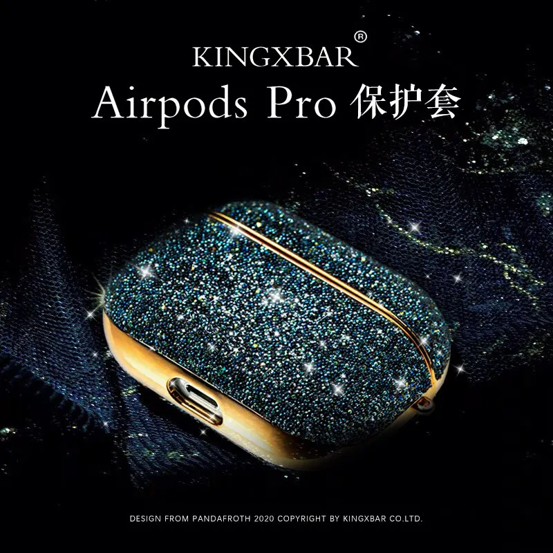 Luxury Bling Diamond Case for Airpods Pro Crystal Earphone Wireless Charging Cover with Keychain Holder Box 3 | Электроника