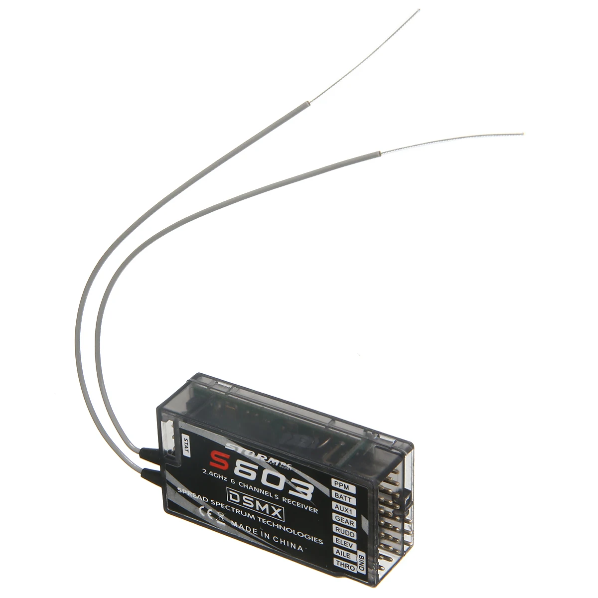 New S603 DSMX 6 Channel  2.4 GHz Air Receiver Connector RX Support DSM2/DSMX rReceiver Fit For Spektrum Transmitter Support